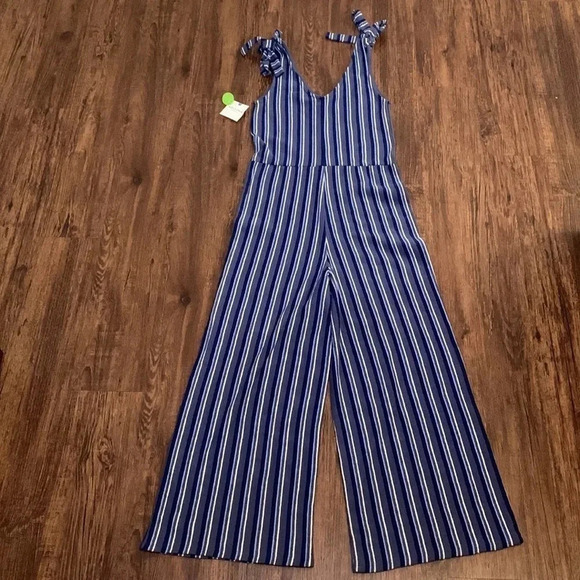 Arizona Jean Striped Knit Jumpsuit Size Small - Picture 3 of 12